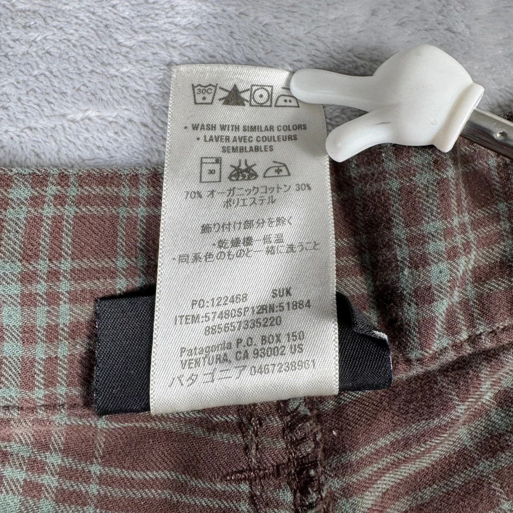 Patagonia Organic Cotton Polyester‎ Plaid Shorts Mens 38 9.5
